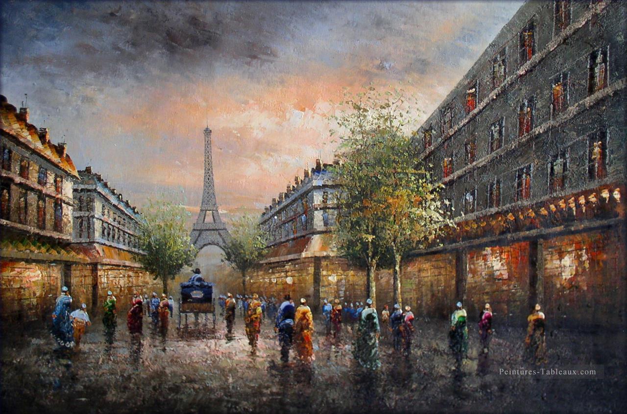 st082B impressionnisme Paris scènes Peintures à l'huile